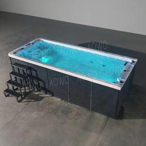 Calentador de piscina completo de Fitness privado sin fin <span class=keywords><strong>Spa</strong></span> al aire libre con filtro de arena Limpiador automático de piscina hidromasaje Piscina Surf acuático - Product Image 1