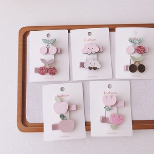 Accessoires pour cheveux d'enfants : Pinces à cheveux nuage mignonnes, accessoires de festival pour filles, pinces plates en tissu à couverture intégrale type <span class=keywords><strong>bec</strong></span> de canard - Product Image 3