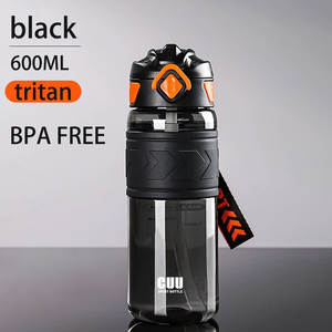 Bouteille d'eau de sport classique <span class=keywords><strong>Cuu</strong></span> 600 ml/800 ml sans BPA, étanche, en Tritan givré, avec couvercle à rabat et sangle, pour adultes - Product Image 1