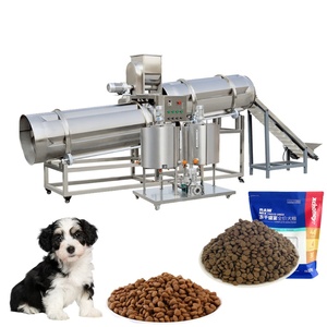 Équipement spécialisé de transformation d'aliments pour chiens - Ligne de production d'aliments pour animaux de compagnie soufflés à double vis, contrôlée par PLC, entièrement automatique, en acier inoxydable, neuve - Product Image 4