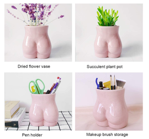 Prodotto di vendita calda donna vaso di fiori in ceramica minimalista vaso decorativo con disposizione floreale vaso creativo - Product Image 6