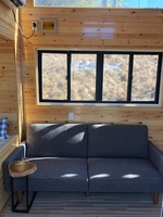 Petites roues de maison en acier léger, faciles à transporter, petit conteneur en bois