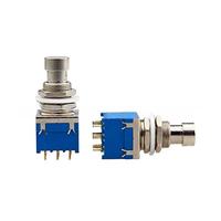 Interruttore a Pedale PBS-24-302 3PDT ON-ON con Blocco, 9 Pin, Terminali PBC, Interruttore per Chitarra, Elettronico in Plastica 4A 250V AC per Elettrodomestici