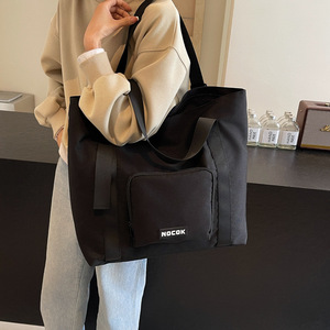 Bolso de Lona Informal para Deportes y Fitness, Bolso de Viaje de Gran Capacidad, Bolso de Hombro Cruzado, Bolso de Maternidad para Mujer - Product Image 4