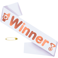 Nouvelle Écharpe en Satin Winner avec Dorure Or Rose – Écharpe Professionnelle en Satin pour Célébrer Style, Fêtes, Concours et Événements Sportifs