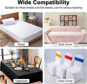 ที่ยึดผ้าปูที่นอนแบบยืดหยุ่น 12 คลิปหนีบยึดที่นอน คลิปยึดผ้าห่ม สายรัดกันลื่น - Product Image 6