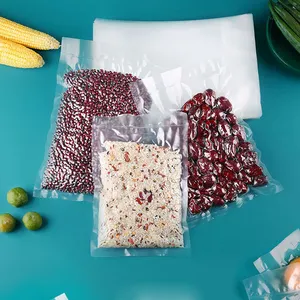 カスタム食品収納バッグ透明プラスチック真空シールバッグ