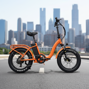 Vélo de ville pour femmes, moteur arrière 48V 500W, pneus larges de 20 pouces, 7 vitesses, vélo électrique pliable - Product Image 1