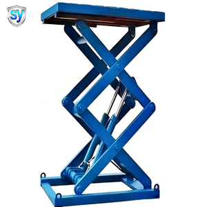 Plateforme élévatrice à ciseaux hydraulique fixe SY SYFSL en acier au carbone avec <span class=keywords><strong>plaque</strong></span> antidérapante à carreaux, capacité de charge industrielle de 6 à 12 tonnes, fabrication chinoise - Product Image 3