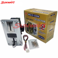 Accepteur de pièces multi-devises SUNWAYT CL-168 en plastique et métal, prise en charge de l'anglais, pour machines à laver, divertissement, jeux, 12V Pulse/RS232