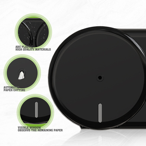 Large Capacity Black <b>color</b> Centre Pull <b>Tissue</b> Holder for Office Bathroom - Product Image 4