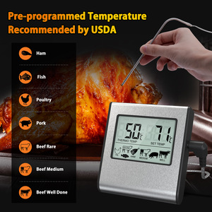 Thermomètre de cuisson numérique professionnel pour viande de barbecue et four, avec sonde et minuterie, pour la cuisine et les aliments - Product Image 3