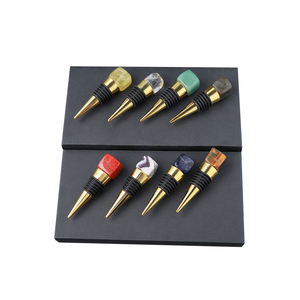 Tapón de botella de piedras preciosas naturales, cubo de cristal de cuarzo rosa, tapones de botella de vino tinto, novedad - Product Image 4