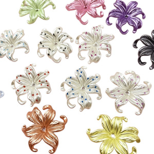 Breloques en résine de dessin animé, accessoires DIY pour pinces à cheveux, boucles d'oreilles, breloques pour chaussures, colle crème, coque de téléphone, époxy, fleur d'iris, étoile 13 C - Product Image 5