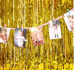 Feuille Rideaux Métallique Tinsel Toile <span class=keywords><strong>de</strong></span> Fond Rideaux <span class=keywords><strong>Porte</strong></span> <span class=keywords><strong>Frange</strong></span> Rideaux pour Mariage Anniversaire <span class=keywords><strong>De</strong></span> Noël Halloween Disco Party Favor - Product Image 2