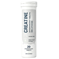 Compléments énergétiques naturels sans sucre pour adultes, sportifs et fitness, 20 portions, sans saveur, comprimés effervescents à la créatine avec liposome