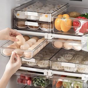 Cajón organizador <span class=keywords><strong>de</strong></span> huevos <span class=keywords><strong>de</strong></span> <span class=keywords><strong>plástico</strong></span> grande para refrigerador caja <span class=keywords><strong>de</strong></span> almacenamiento <span class=keywords><strong>de</strong></span> huevos para uso en contenedores <span class=keywords><strong>de</strong></span> cocina - Product Image 3