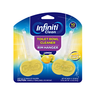 Infiniti Bloc WC jetable écologique au citron naturel, désodorisant et détachant, éliminateur d'odeurs, compatible cuvette, à l'aspect naturel