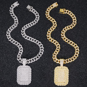 European American Style Herren Hip-Hop kubanische Kette New Style personal isierte Full <span class=keywords><strong>Diamond</strong></span> Anhänger Trendy übertrieben - Product Image 1