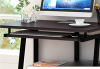 Bureau d'ordinateur extensible AILICHEN avec combinaison bureau et étagère, design pratique et gain de place