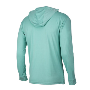 Protección solar de secado rápido antibacteriano <span class=keywords><strong>antimosquitos</strong></span> ropa de protección solar en blanco Color sólido deportes camiseta pesca Sudadera con capucha - Product Image 1