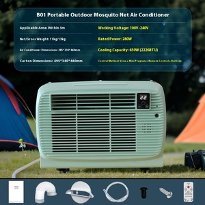 Climatiseur portable pour tente de camping extérieure avec compresseur transfrontalier, moteur de petite taille, composant essentiel, alimenté par moteur - Product Image 4