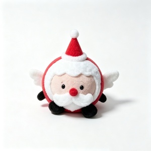 Sac à dos en peluche personnalisé Père Noël, motif animal en peluche de Noël, forme ronde, thème ange, rembourrage en coton PP, taille 51-99 cm - Product Image 1