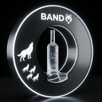 Présentoir lumineux LED personnalisé en acrylique pour bouteilles de vodka, présentoir de bouteilles de vin, présentoir de bouteilles d'alcool pour bars de nuit