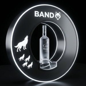 Présentoir lumineux LED personnalisé <span class=keywords><strong>en</strong></span> acrylique pour bouteilles de vodka, présentoir de bouteilles de vin, présentoir de bouteilles d'alcool pour bars de nuit - Product Image 2