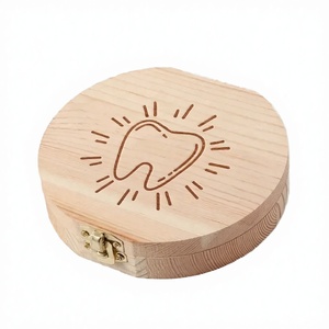 Caja Organizadora de Madera de Pino Ecológica para Guardar Dientes de Leche, Personalizable, Rectangular, para Niños, Recuerdo de Bautizo, Cumpleaños - Product Image 2