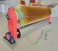 Brosse industrielle rotative non motorisée pour le nettoyage des convoyeurs à bande dans les mines de charbon, les cimenteries et les usines de sable