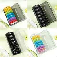 Boîte de rangement pour pilules en plastique PP, personnalisable, avec couvercle et compartiments, pour 7 jours, emballage médical, vente en gros, HANHUI