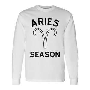 Camiseta de manga larga con glifo del zodiaco de la temporada de Aries, astrología - Product Image 1