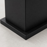 Keran Wastafel Stainless Steel 304 Warna Hitam Doff Panjang 18cm Pegangan Tunggal dengan Indikator Air Panas Dingin, Pemasangan di Atas Meja