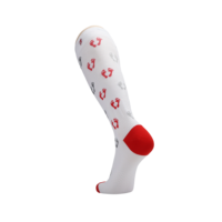 Chaussettes de compression personnalisées avec logo, chaussettes athlétiques en nylon/coton, chaussettes à séchage rapide, chaussettes de compression hautes jusqu'au genou