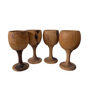 AZ ENTERPRISES Juego de 2 Copas de Vino de Madera Ecológicas Hechas a Mano, Capacidad de 250 ml, Diseño Moderno para Fiestas de Cócteles - Product Image 4