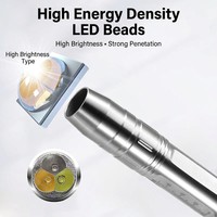 DUNFBIRD Präzisions-365nm-UV-Edelstahl-Schlüsselanhänger-Taschenlampe Echte Wellenlänge Edelstein-Diamant-Identifizierer Ohne Sichtbares Licht CE RoHS