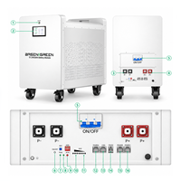 BASENGREEN EU 51.2v 48V 300Ah 628ah Lityum Pil Paketi 32kwh 30kwh Güneş Enerjisi Sistemi 51.2v LiFePO4 Enerji Depolama Pili