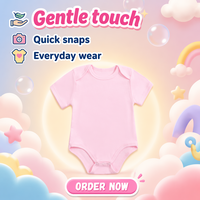 Combinaison bébé à manches courtes en coton 100% rayé Pima pour nouveau-né
