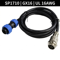 Conector Impermeable SP1710 SP1711 SP2110 SP2111 a Conector de Aviación GX16 de 5 Pines, Cable de Alimentación