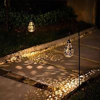 Lampe solaire d'extérieur pour jardin, lustre en fer, lampe de pelouse, clôture, lampe de projection LED suspendue, offre spéciale