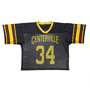 Daizen Star Men's Youth Football Jersey V-Neck Short Sleeve Mesh 100% Polyester Breathable Team Name Printed 63 Number All - Product Image 1