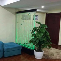 Vente directe d'usine personnalisé arc courbé acrylique panneau à bulles LED eau bulle mur Aquarium