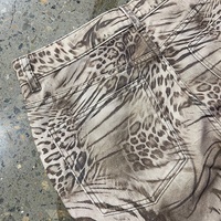 Jean en denim évasé pour homme, délavé, style vintage tendance, imprimé animal léopard et tigre, taille mi-haute, extensible, streetwear Y2K
