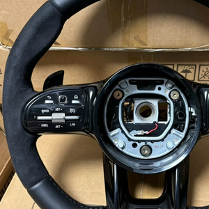 Volant de voiture en Alcantara pour Mercedes-Benz AMG W205 W213 W222 W212 W211C253 <span class=keywords><strong>GLE</strong></span> W166 W167 W292 GLA B GLB <span class=keywords><strong>GLE</strong></span> C117 C118 <span class=keywords><strong>C63s</strong></span> - Product Image 2