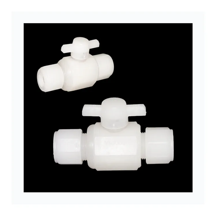 Online Shop Hot Sale Double Union Cock White Plastic PP PVDF cheical resistance plastic valve