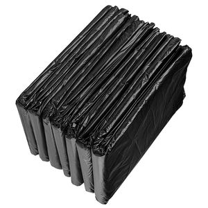 Vente en gros Sacs de construction avec ficelle pour cravates Emballage poubelle robuste Sac poubelle en plastique noir de 50 gallons - Product Image 1