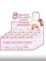 Porte-clés en peluche Super Mini Lapin Baby Three, Boîte Mystère 1ère Génération, Lapin Macaron Lettre, Poupée en Peluche Mignonne de Dessin Animé