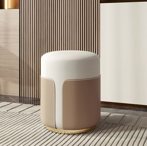 Tabouret de manucure moderne de luxe nordique dossier rotatif silencieux tabouret de maquillage bas Simple pour un usage domestique petits appartements chaises de salle à manger - Product Image 4