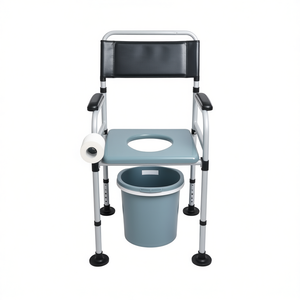 Silla de Ducha con Cubeta, Capacidad de 250 Kg, Equipo de Seguridad para Baño, Estilo Moderno, Acabado Mate - Product Image 1
